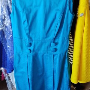 Turquoise interview appearance dress